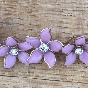 Vintage Purple Flower Necklace